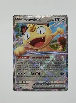 Pokemon TCG Meowth EX 062/088 POR Full Art Holo Basic 170HP 60Atk - Image 2
