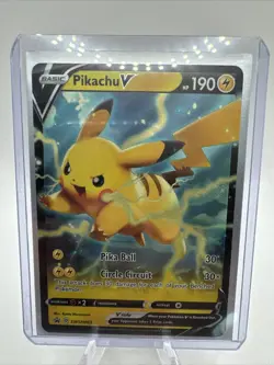 🔥🔥 Pokemon Pikachu V SWSH063 Holo Black Star Promo NM - Image 1