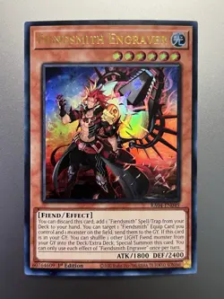 Yugioh - Fiendsmith Engraver Ultra Rare RA04-EN049, Near Mint, 1st Edition - Image 1