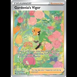 Gardenia's Vigor GG61/GG70 Crown Zenith Galarian Gallery Full Art Pokemon NM + - Image 1