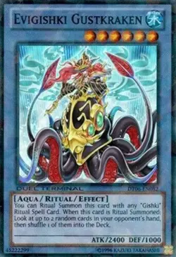 *** EVIGISHKI GUSTRAKEN *** DUEL TERMINAL SUPER RARE DT06-EN082 YUGIOH! - Image 1
