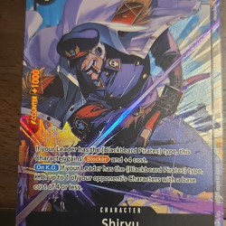 One Piece CCG Bandai Shiryu Foil Character Card - Image 1