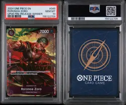 2024 PSA 10 ONE PIECE PROMOS | PRE-RELEASE-WINNER RORONOA ZORO 045 WINGS OF THE - Image 3