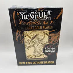 Sealed Yu Gi Oh 24 Karat Gold Plated Card Set of 2 Baby Dragon Blue Eyes - Image 2