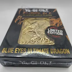 Sealed Yu Gi Oh 24 Karat Gold Plated Card Set of 2 Baby Dragon Blue Eyes - Image 4