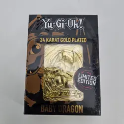 Sealed Yu Gi Oh 24 Karat Gold Plated Card Set of 2 Baby Dragon Blue Eyes - Image 5