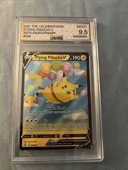 Pokemon TCG Flying Pikachu v Celebrations Holo Ultra Rare Lightning Card 006/025 - Image 2