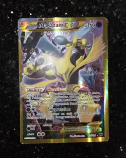 Alakazam EX Secret Rare 125/124 Fates Collide Full Art Holo Pokemon Card MP - Image 1