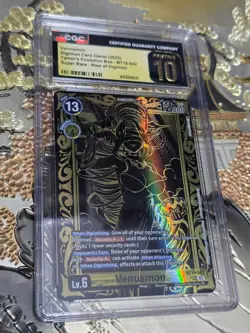 CGC 10 Pristine Digimon Card Game Alt Art Venusmon BT10-042 Tamer's Evolution - Image 1