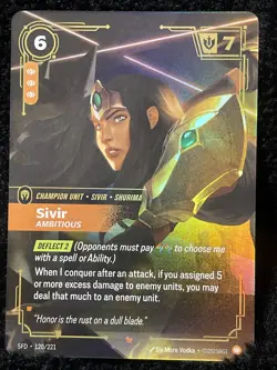 Sivir Ambitious Foil Card Rift Bound League Of Legends 120/221 - Image 1