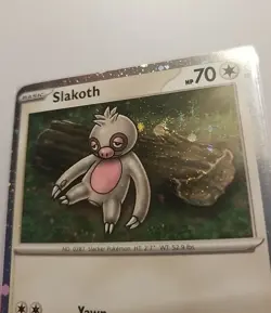 Pokemon Slakoth 160/193 Cosmos Holo Exclusive Promo Paldea Evolved Card TCG - Image 2