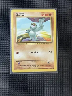 Pokemon TCG Machop Base Set Unlimited Common Card 52/102 - Image 1