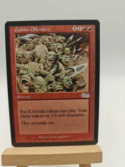 MTG Goblin Offensive, Urza's Saga, Heavily Played, English - Image 1