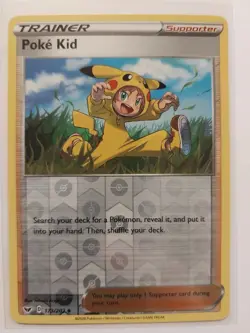 POKE KID 173/202 UNCOMMON SWORD & SHIELD POKEMON REVERSE HOLO NM - Image 2