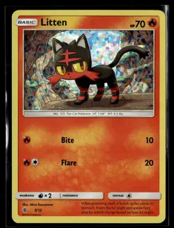 Pokemon TCG McDonald's Promos 2017 #003/012 Litten Confetti Holo - Image 1