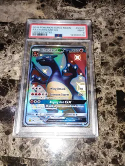 PSA 9 Charizard GX SV49 Pokemon Sun Moon Hidden Fates Mint - Image 1