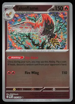 TALONFLAME 014/088 UNCOMMON PERFECT ORDER POKEMON REVERSE HOLO NM/M - Image 1