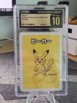 ✨✨ CGC PRISTINE 10 PIKACHU OLD MAID PLAYING CARDS 2019 JAPANESE POKEMON CARD - Image 1