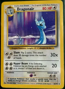 Pokemon TCG - Dragonair - 18/102 - Rare - Base Set - Image 1