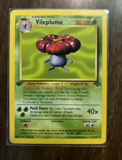 Pokemon Vileplume Jungle 31/64 Rare 1st Edition Regular 1999 WOTC TCG - Image 1