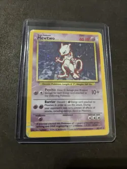 Mewtwo 10/102 Holo Holo Rare Base Set Unlimited Pokemon Holo Damaged - Image 1