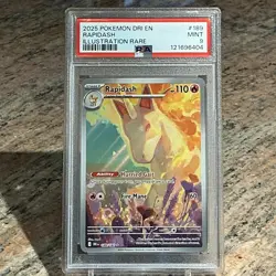 Pokemon Rapidash 2025 Destined Rivals Illustration Rare 189/182 PSA 9 - Image 1
