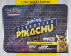 Pokemon Detective Pikachu Collector Treasure Chest Lunch Box Tin Sealed TCG - Image 1