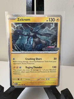 [Stamped] Zekrom 66/182 Paradox Rift Stamped Cosmo Foil Rare Promo - Pokemon TCG - Image 1