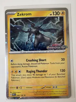 [Stamped] Zekrom 66/182 Paradox Rift Stamped Cosmo Foil Rare Promo - Pokemon TCG - Image 2
