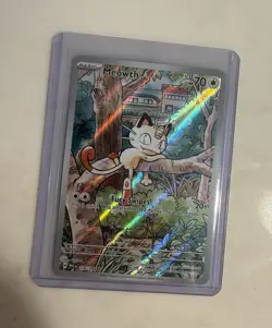 Pokemon TCG Meowth 106/094 Me02 Phantasmal Flames Illustration Rare Holo EN - Image 1