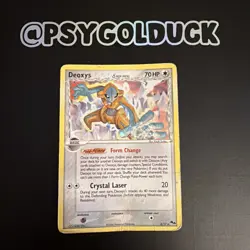 Pokemon DEOXYS 2/17 HOLO RARE SWIRL | HP Heavy Play | POP Series 4 | 2006 - Image 1