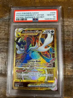 POKEMON 2023 Astral Radiance FA Secret Rare HISUIAN SAMUROTT #209 PSA 10 - Image 1