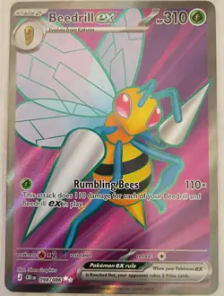 Beedrill ex 98/86 Full Art Double Ultra Rare Pokemon Chaos Rising NM - Image 1
