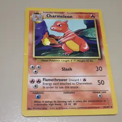 Pokemon Base Set Unlimited Regular Finish Charmeleon Shadowless 24/102 HP OC533 - Image 1