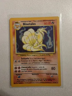 Pokemon TCG - Spanish Ninetales 12/102 Base Set Holofoil Holo LP/MP - Image 1