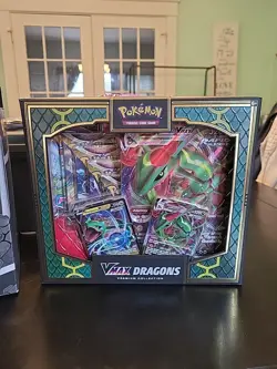 Pokemon TCG VMAX Dragons Premium Collection 2022 W/ Pokemon Select Rayquaza 2021 - Image 2