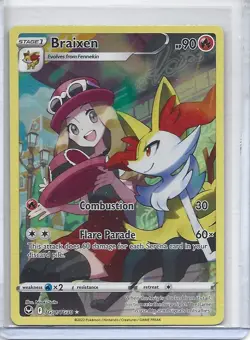 Braixen TG01/TG30 Sword & Shield Silver Tempest Trainer Gallery Holo Pokemon TG - Image 1