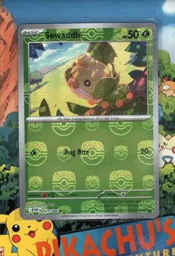 Pokemon TCG Sewaddle (Master Ball Pattern) 001/086 Sv: White Flare Holo NM/M - Image 1