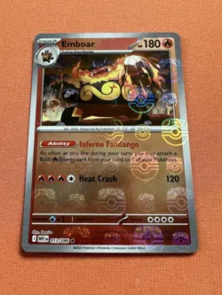 Emboar (Master Ball Pattern) 013/086 Sv: White Flare Holo Pokemon TCG Near Mint - Image 1