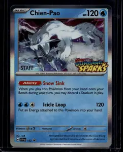 Pokemon TCG Chien-Pao 152 Scarlet & Violet Staff Promo NM - Image 1