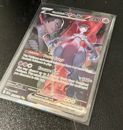 Pokemon TCG Team Rockets Mewtwo EX 213/182 Full Art Destined Rivals English - Image 2
