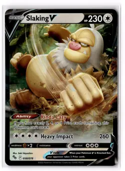 Slaking V 058/078 Pokemon GO Holo NM - Image 1