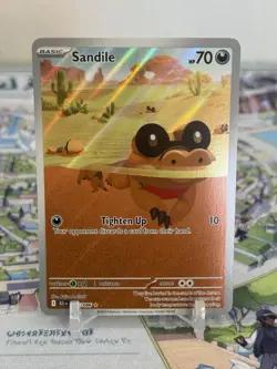 Pokemon Sandile Illustration Rare Holo Sv: Black Bolt EN 135/086 2025 70 HP - Image 1