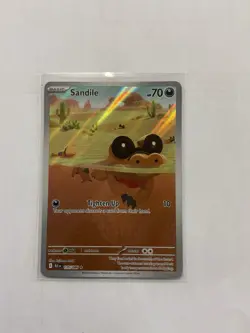Pokemon Sandile Illustration Rare Holo 135/086 Sv: Black Bolt Basic 70HP EN - Image 1