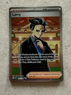 Pokemon TCG Larry 235/182 Sv04: Paradox Rift Ultra Rare Trainer Holo NM - Image 1
