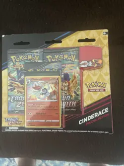 Pokemon Crown Zenith CINDERACE Pin Collection 3 Pack Blister FACTORY SEALED - Image 1