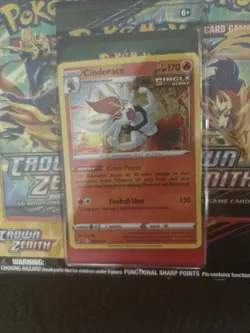 Pokemon Crown Zenith CINDERACE Pin Collection 3 Pack Blister FACTORY SEALED - Image 4