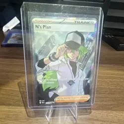 Pokemon TCG N's Plan Sv: Black Bolt Ultra Rare Holo Trainer 163/086 EN - Image 1