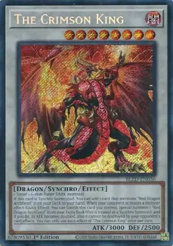 Yu-Gi-Oh! The Crimson King, Secret Rare Foil, 1st Ed BLZD-EN036, NM + Bonus - Image 1