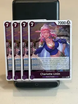 One Piece TCG - Charlotte Linlen Foil Playset EB03-034 x4 - Heroines Edition - Image 1